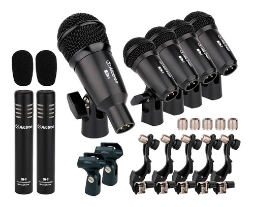 Imagen 1 de 10 de Kit De Microfonos Bateria Profesional Alctron T8400 Cuotas