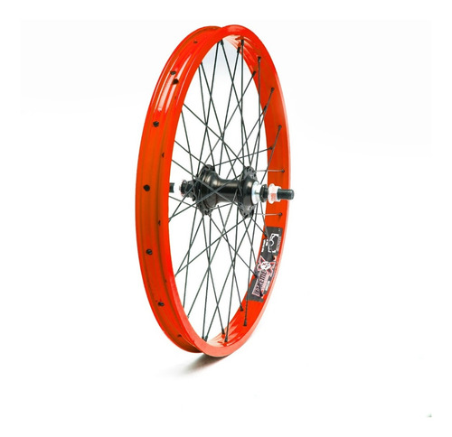 1 Llanta Armada Trasera Xtreme Naranja + Maza Shunfeng 9t