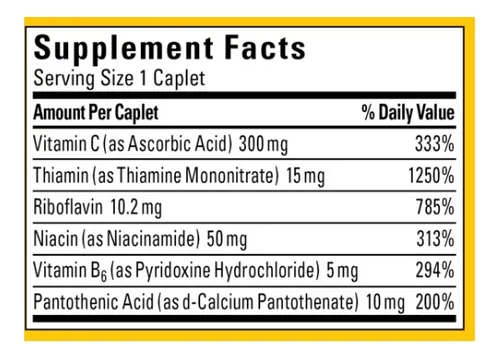 Nature Made Complejo B Con C 5/10mg 100 Comprimidos