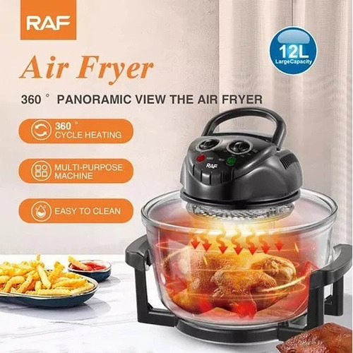 Horno Freidora Halógeno Antiadherente Multifuncional 12 Lts