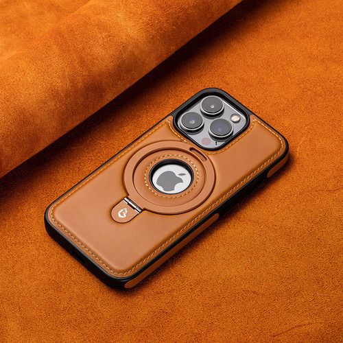 X Funda De Piel Auténtica For iPhone 15 Pro, Modelo