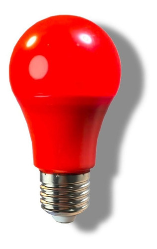 Kit 1 Lampada Led Bulbo A60 6w Colorida Decorativa E27 Biv Cor Da Luz Vermelho Voltagem 110v/220v (bivolt)