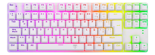 Teclado T-dagger Bora T-tgk315 Qwerty Red Español Blanco