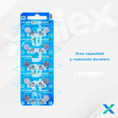 Imagen 4 de 8 de 5 X Pilas Renata 395 Sr927sw Original Suiza Blister Cerrad