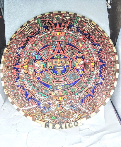 Calendario Azteca De Madera Grande 3d Fino