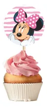 Comprar 40 Cupcake Toppers Personalizados Minnie Mouse Fiesta