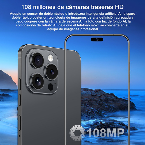 Smartphones I16 Pro Max Doble Sim 12gb Ram 512gb Rom Pantalla 7.3'' Batería 8000mah Cámara 108mp