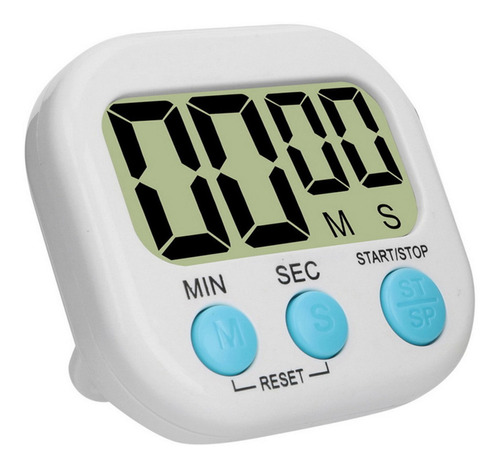 Timer Temporizador Cronometro Digital De Cozinha Mesa Imã Cor Branco