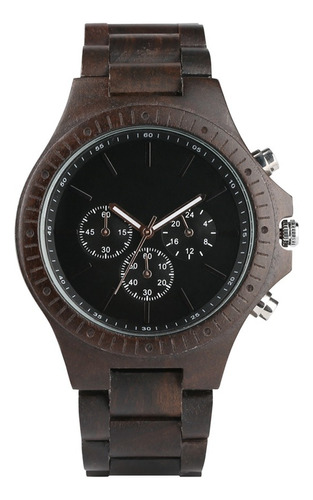 Reloj De Madera Hombre Modelo Ferro Cronógrafo