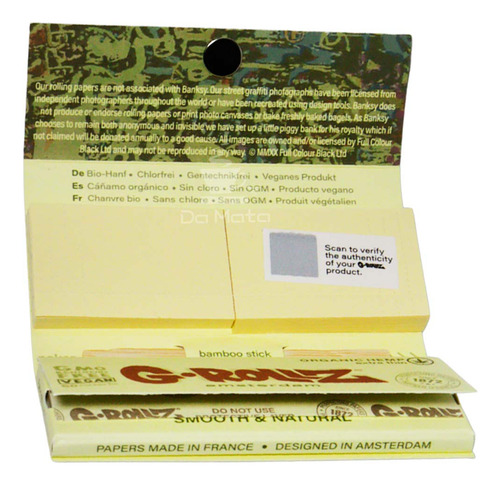 Seda c/ Piteiras G-Rollz 1 1/4 Hemp