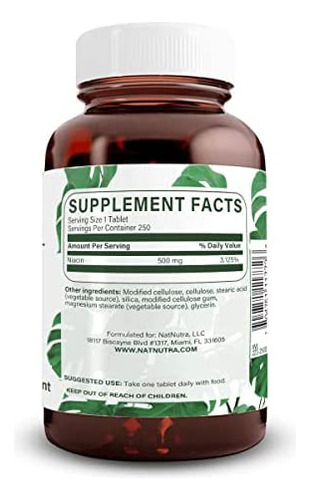 Natural Nutra Time-release Slow Niacin 500mg (vitamina B3),