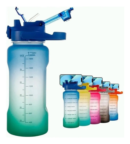 2200ml Botellas De Agua Deporte Por Mayor Con Escala Tempora