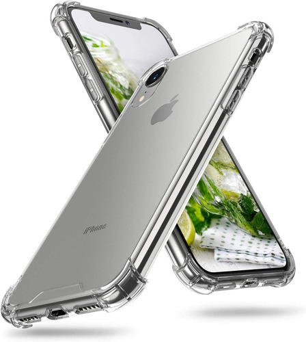 Imagen 1 de 10 de Carcasa Para iPhone XR Transparente Rugged Marca Cofolk