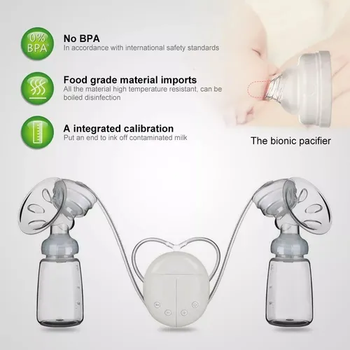 Extractor De Leche Eléctrico Doble Bomba Usb +30 Bolsa Leche