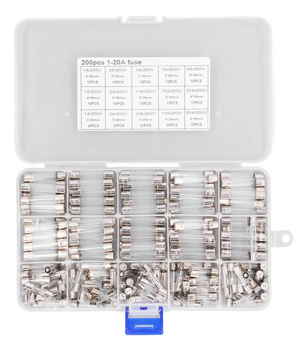 Fusible Automotriz, Kit Surtido De Fusibles De Vidrio Para A