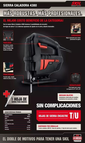 Sierra Caladora Skil 4380 380w Soplado Cuotas