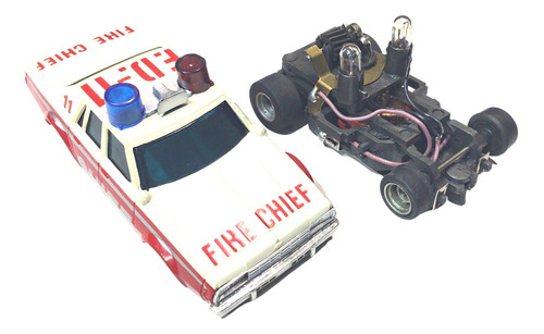 Antiguo Auto Afx Fire Chief Policia Luces Para Pistas Mini 