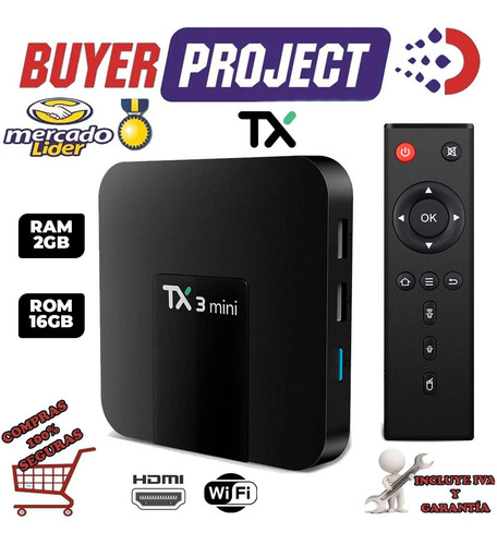Imagen 1 de 3 de Convierte Tv En Smart Tv Ram 2gb Rom 32gb Android 9.0 + Ctrl