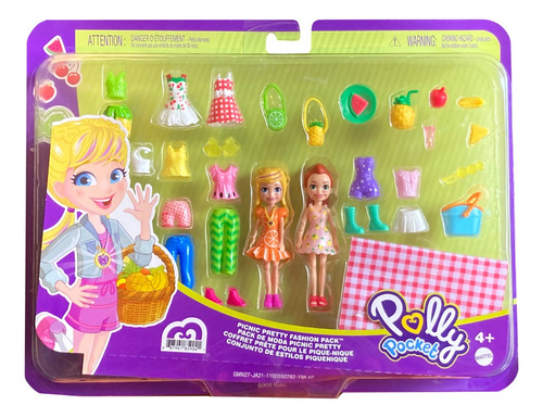 Polly Pocket Conjunto De Estilos Pic Nic - 30 Piezas