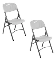 Comprar Set X Sillas Plegables Mtl Comedor Oficina Catering Eventos Reforzadas Apilables Compactas Portátiles Prácticas Resistentes Duraderas Livianas Fácil Guardado Uso Interior Exterior