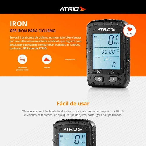 Gps Ciclismo Atrio Iron Bi091 Strava Mtb Speed + Sup Brinde