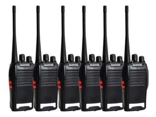 Kit 6 Radio Walk Talk Comunicador 16 Ch 12km 777s Bf-777s Ht