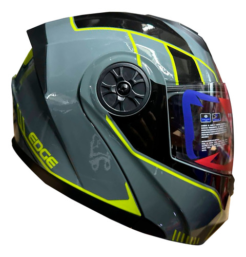 Casco Modular Turbo Ii Gx3 Brillante Doble Visor Edge