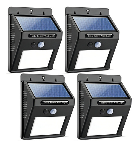 Lámpara Solar Impermeable Al Aire Libre Luz Solar Led 4 Pzas