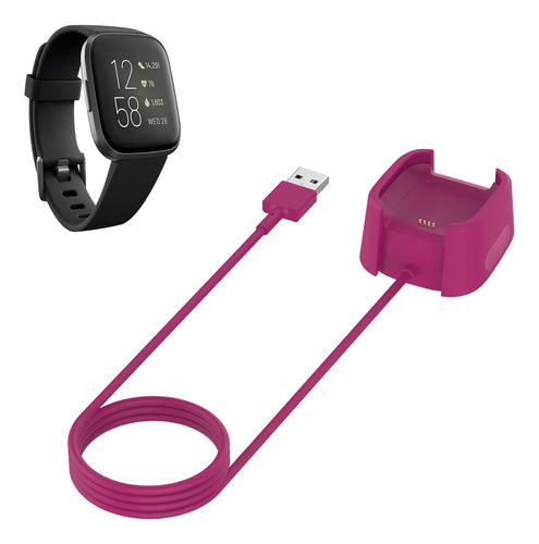 Compatible Con Fitbit Versa 2 Cargador De Repuesto Usb Carga