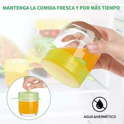 Tapas De Silicona Elásticas Alimentos X6 Reutilizable Oferta