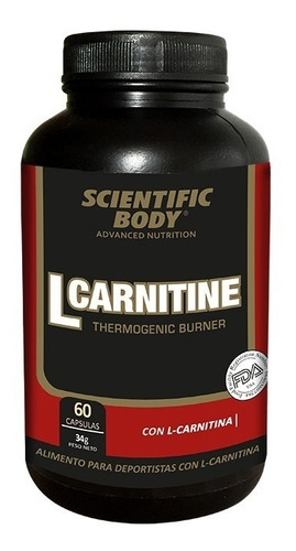  L Carnitina Scientificbody 60 Capsulas Fda