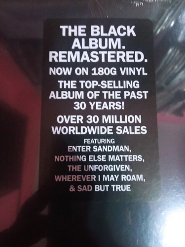 Imagen 2 de 3 de Metallica Black Álbum Doble Vinilo