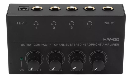 220v Mini Amplificador Fone Ouvido Estéreo 4 Canais