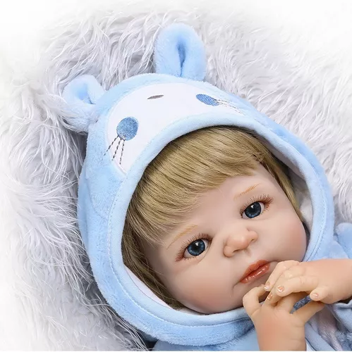 Bebe Reborn Menino 100% Silicone 57 Cm - Gael - Full