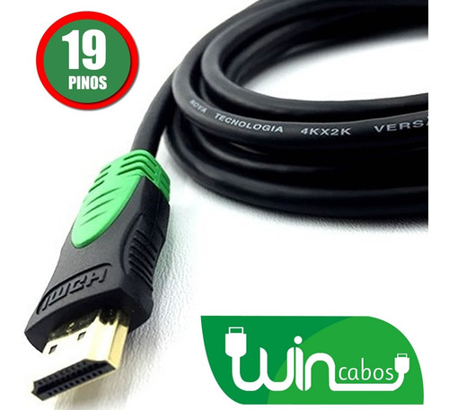Imagem 2 de 5 de Cabo Hdmi 2.0 19 Pinos 4k X 2k Ultra3d - 10 Metros