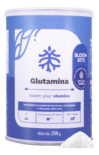 Glutamina 250g Pura Ocean Drop Rende 50 Porções