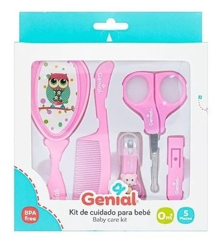 Estuche Kit Set Bebe Cuidado 5 Piezas Cepillo Corta Uñas 