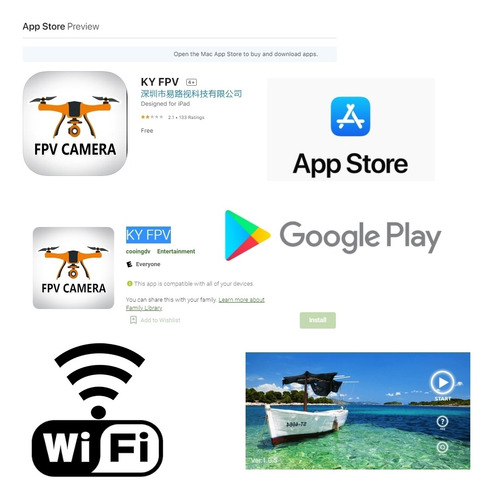 Drone Wifi Cámara 720 Estabilizador Vuelo/wifi/juguete Ofert