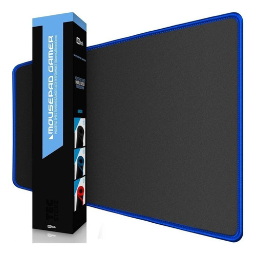 Mouse Pad Gamer Azul Grande Borda Costurada 70x35