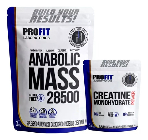 Combo Anabolic Mass 3kg+creatina Monohidratada Profit 300g