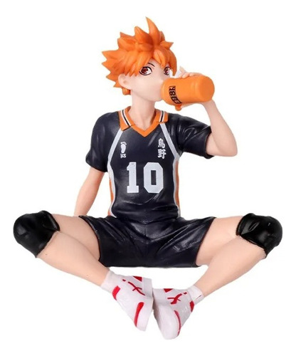 Figura Haikyu Shoyo Hinata Botella Sentado Pvc Voley