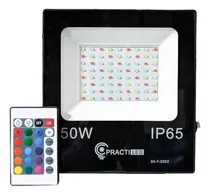 Comprar Reflector Led Rgb Multicolor 50w Exterior Con Control Remoto