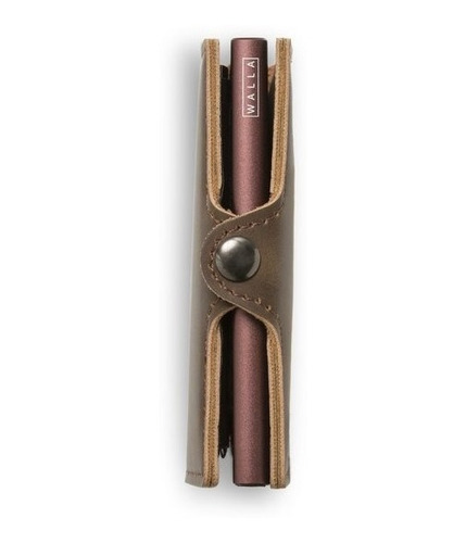 Imagen 5 de 10 de Billetera Walla Wallets Vintage Pardo Cuero Marron Rfid