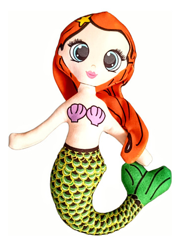 Peluche Sirenita Sirena Mermaid 28 Cm