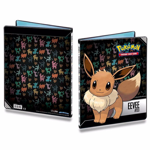 Pokemon Pasta Album Eevee Ultra Pro 4 Bolsos C/ 10 Folhas