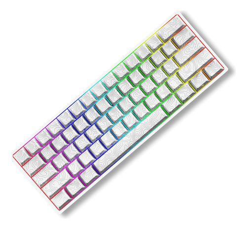 Teclado Ergonômico Com Fio Mecânico De 61 Teclas Hot-swap Ga