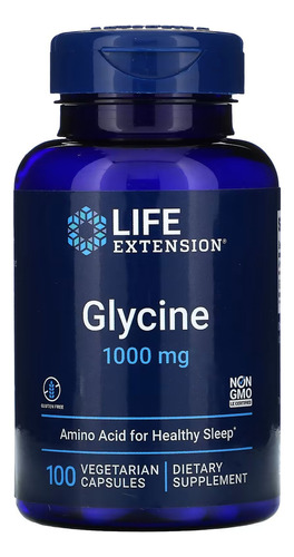 Glicina 1000 Mg 100 Cápsulas Life Extension - Eua