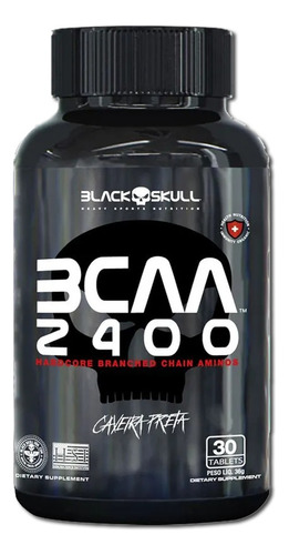 Bcaa 2400 ( Pote 30 Tablets ) - Black Skull