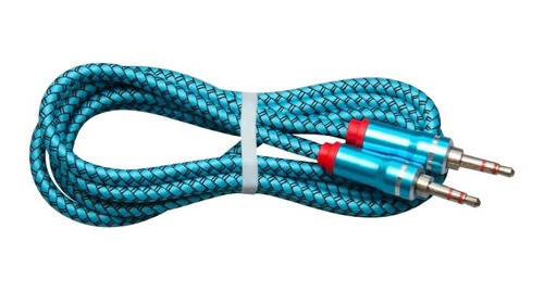 Cable Auxiliar Plug 3,5mm Alta Fidelidad. Color Azul De 3mts