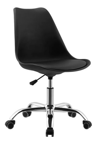 Imagen 3 de 8 de Sillas Tulip Eames X2 Oficina Ruedas Almohadón Base Cromada